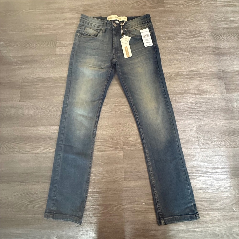 Free Planet Mens Slim Fit Stretch Denim Jeans Salem Blue 28x30 FU9X26DSLEDB2 NWT